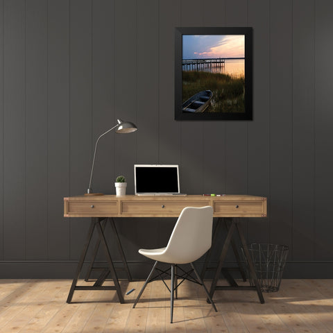 Channel Sunset III Black Modern Wood Framed Art Print by Hausenflock, Alan