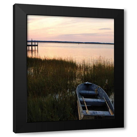 Channel Sunset IV Black Modern Wood Framed Art Print by Hausenflock, Alan