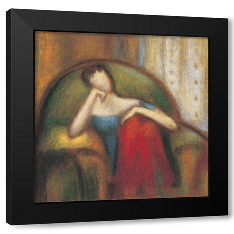 Pensive I Black Modern Wood Framed Art Print by Gray, Karl