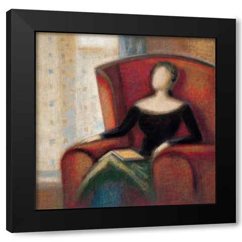 Pensive II Black Modern Wood Framed Art Print by Gray, Karl