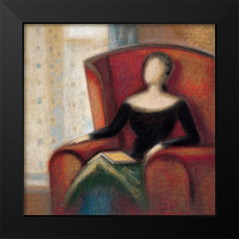 Pensive II Black Modern Wood Framed Art Print by Gray, Karl