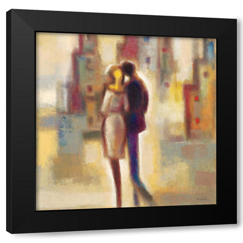 Metropolis I Black Modern Wood Framed Art Print with Double Matting by Lentz, Michael