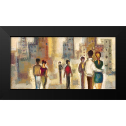 Metropolis III Black Modern Wood Framed Art Print by Lentz, Michael