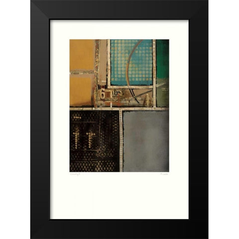 Circuitry I Black Modern Wood Framed Art Print by Lentz, Michael
