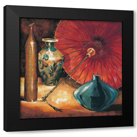 Asian Still Life II Black Modern Wood Framed Art Print by Rodriguez, S.