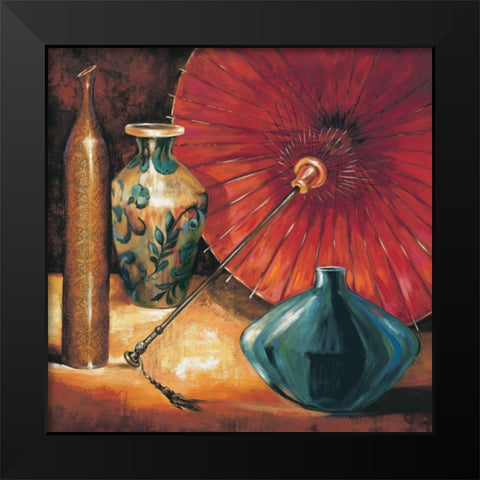 Asian Still Life II Black Modern Wood Framed Art Print by Rodriguez, S.