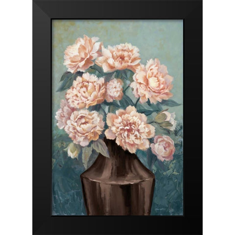 Magnolia Mist Black Modern Wood Framed Art Print by Jeffrey, Jillian