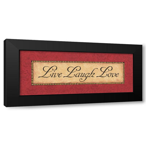 Red Damask II Black Modern Wood Framed Art Print with Double Matting by Jeffrey, Jillian