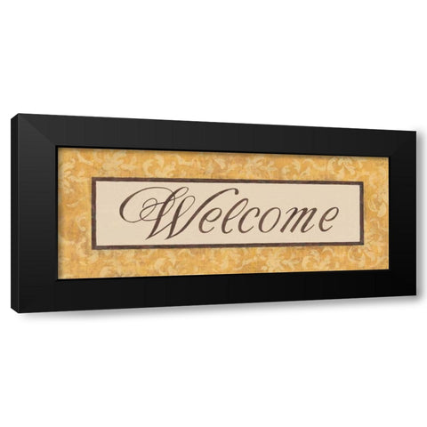 Harvest Damask I Black Modern Wood Framed Art Print with Double Matting by Jeffrey, Jillian