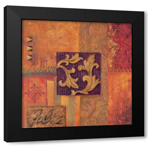 Cinnabar I Black Modern Wood Framed Art Print with Double Matting by Jeffrey, Jillian