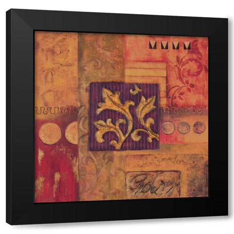 Cinnabar II Black Modern Wood Framed Art Print with Double Matting by Jeffrey, Jillian