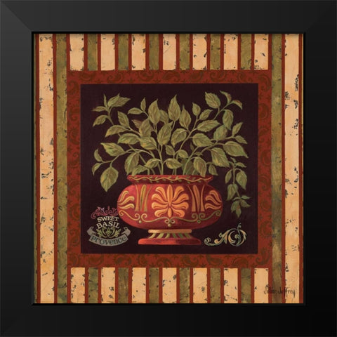 Sweet Basil Black Modern Wood Framed Art Print by Jeffrey, Jillian