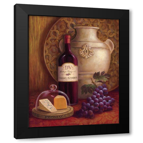 Fresco Vineyard II Black Modern Wood Framed Art Print with Double Matting by Jeffrey, Jillian