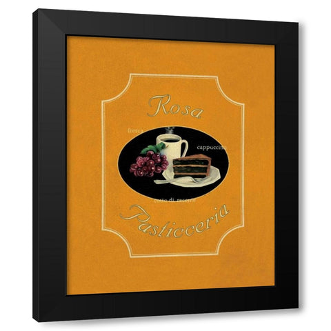 Rosa Pasticceria Black Modern Wood Framed Art Print by Jones, Catherine