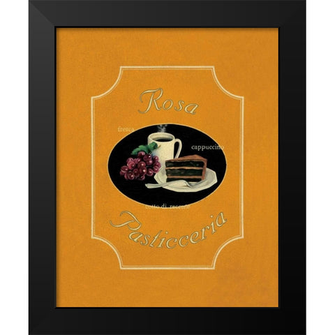 Rosa Pasticceria Black Modern Wood Framed Art Print by Jones, Catherine