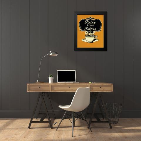 Dining Room Black Modern Wood Framed Art Print by Jones, Catherine