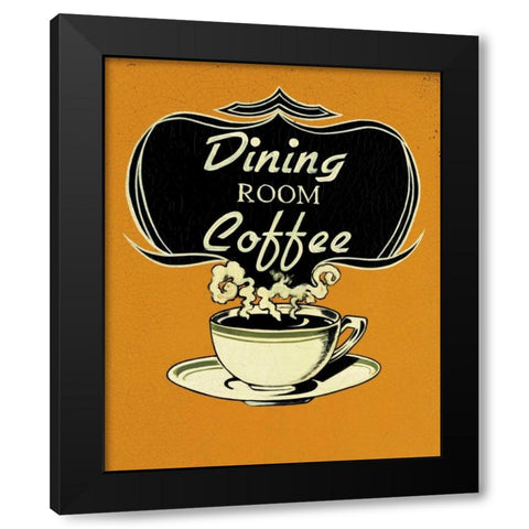 Dining Room Black Modern Wood Framed Art Print by Jones, Catherine