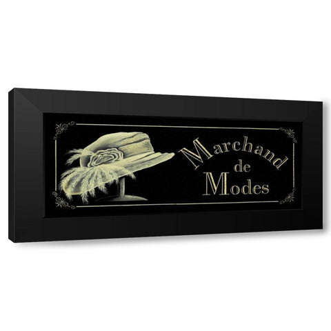 Marchand de Modes Black Modern Wood Framed Art Print with Double Matting by Jones, Catherine