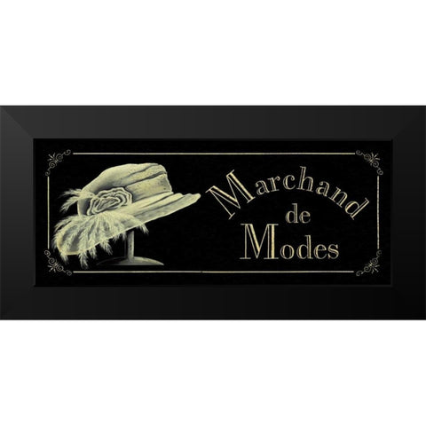 Marchand de Modes Black Modern Wood Framed Art Print by Jones, Catherine
