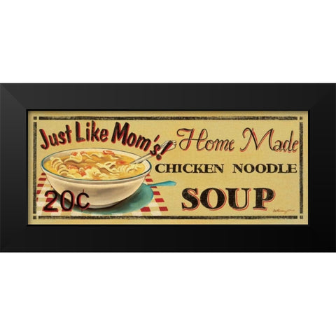 Chicken Noodle Soup Black Modern Wood Framed Art Print by Jones, Catherine