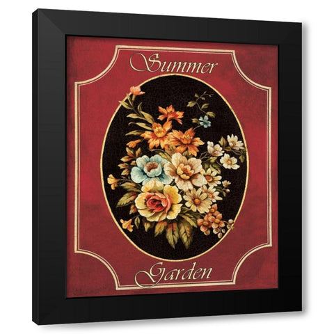Summer Garden Black Modern Wood Framed Art Print by Jones, Catherine