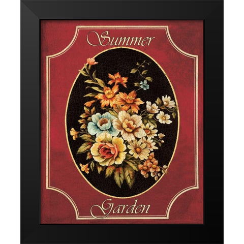 Summer Garden Black Modern Wood Framed Art Print by Jones, Catherine