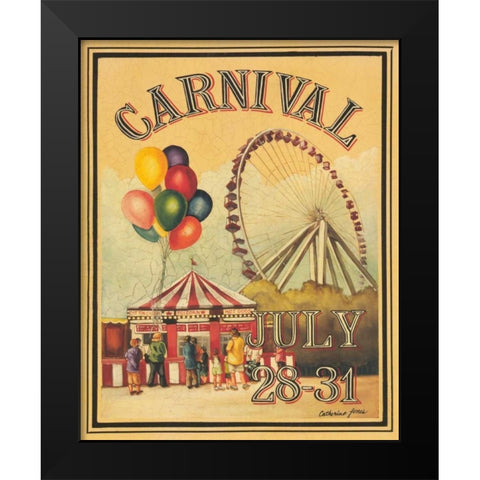 Carnival Black Modern Wood Framed Art Print by Jones, Catherine
