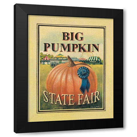 Big Pumpkin Black Modern Wood Framed Art Print by Jones, Catherine