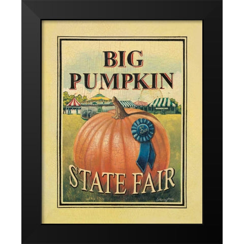 Big Pumpkin Black Modern Wood Framed Art Print by Jones, Catherine