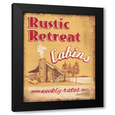 Rustic Retreat Black Modern Wood Framed Art Print by Jones, Catherine