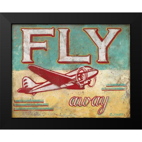 Fly Away Black Modern Wood Framed Art Print by Jones, Catherine