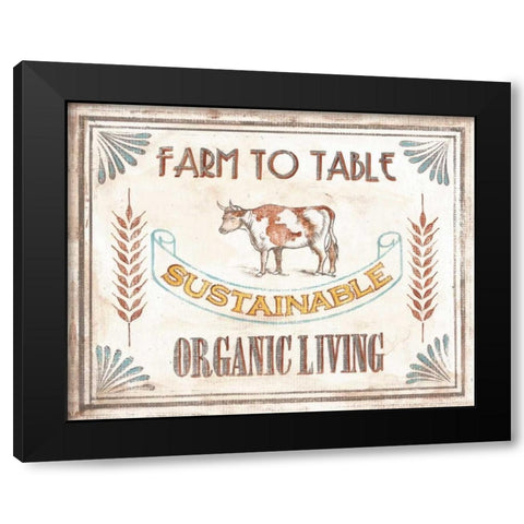 Organic Living Black Modern Wood Framed Art Print with Double Matting by Jones, Catherine