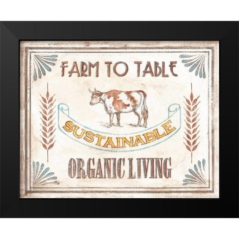 Organic Living Black Modern Wood Framed Art Print by Jones, Catherine