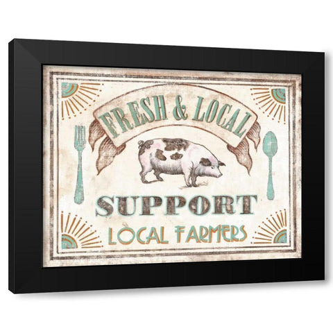 Fresh and Local Black Modern Wood Framed Art Print by Jones, Catherine