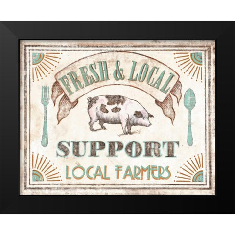 Fresh and Local Black Modern Wood Framed Art Print by Jones, Catherine
