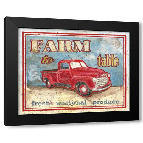 Farm to Table I Black Modern Wood Framed Art Print with Double Matting by Jones, Catherine