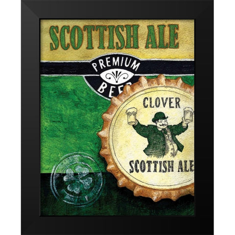 Scottish Ale Black Modern Wood Framed Art Print by Knold, Donna