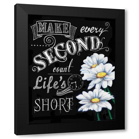 Chalkboard Inspirations I Black Modern Wood Framed Art Print with Double Matting by Knold, Donna