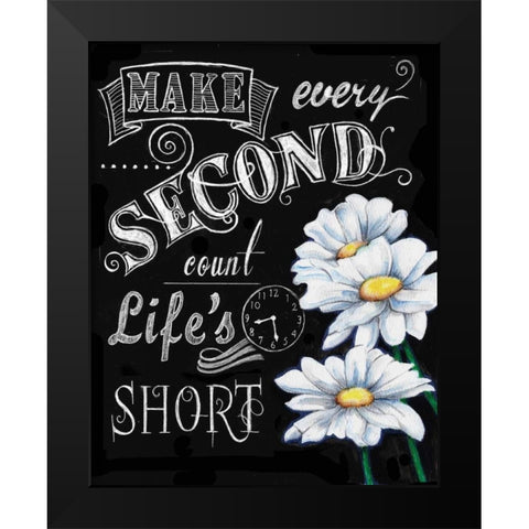 Chalkboard Inspirations I Black Modern Wood Framed Art Print by Knold, Donna