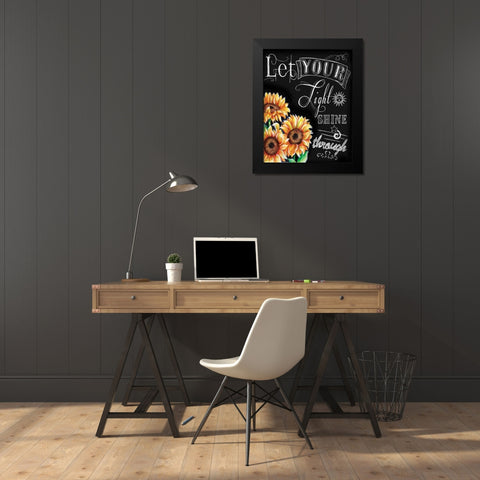 Chalkboard Inspirations III Black Modern Wood Framed Art Print by Knold, Donna