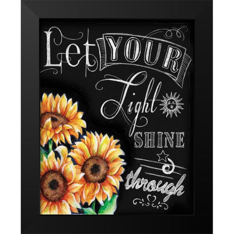 Chalkboard Inspirations III Black Modern Wood Framed Art Print by Knold, Donna