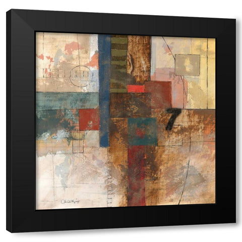 Number VII Black Modern Wood Framed Art Print by Kime, John