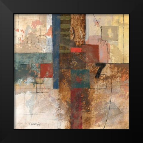 Number VII Black Modern Wood Framed Art Print by Kime, John