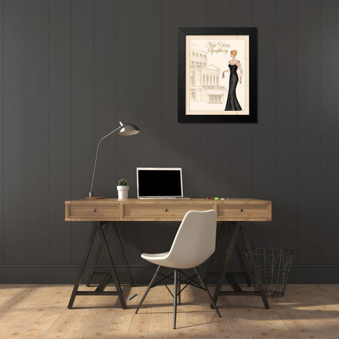 Symphony Black Modern Wood Framed Art Print by Laliberte, Andrea