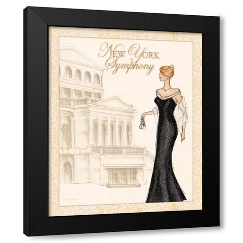 Symphony Black Modern Wood Framed Art Print with Double Matting by Laliberte, Andrea