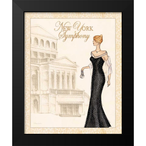 Symphony Black Modern Wood Framed Art Print by Laliberte, Andrea