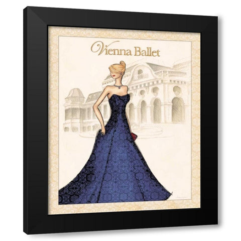 Ballet Black Modern Wood Framed Art Print by Laliberte, Andrea