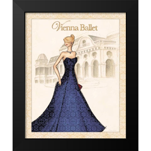 Ballet Black Modern Wood Framed Art Print by Laliberte, Andrea