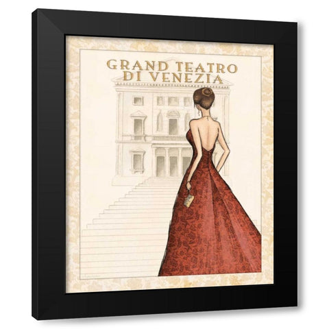 Teatro Black Modern Wood Framed Art Print with Double Matting by Laliberte, Andrea