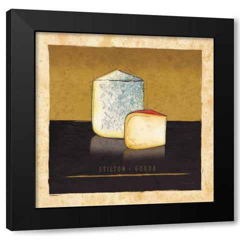 Cheeses II Black Modern Wood Framed Art Print with Double Matting by Laliberte, Andrea